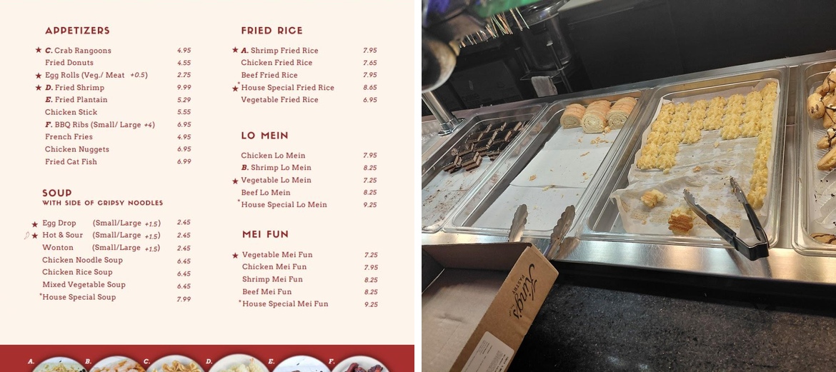 Win Buffet Menu