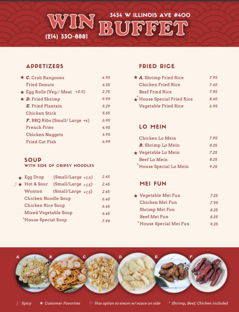 Win Buffet Menu image 1